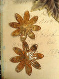 Vintage Rusted metal flower with great patina,rusted flowers,flowers for crown,metal flowers,crown flowers,old metal flowers