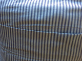 Blue and white french ticking pin striped twill pillow slip cover, European pillow sham