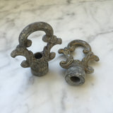 Lamp finials  aged in bronze color naturally