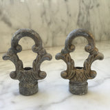 Lamp finials  aged in bronze color naturally