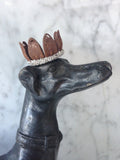 Vintage crown, rusty patina with german glass glitter rim, princess crown,cherub crown,crown for statue