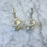 Lamp finials , vintage lamp parts, salvaged lighting, chandalier parts (pair), chandelier parts