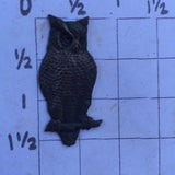 Metal blackend aged owl with great patina