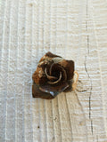 Vintage Rusted Roses, 2 small rusted metal roses