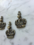 Vintage style crown with rhinestone and loop on top