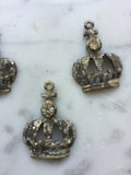 Vintage style crown with rhinestone and loop on top