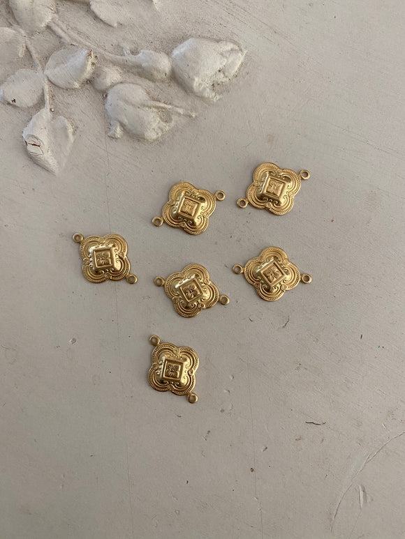 Jewelry connectors in gold 6 pieces