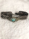Rhinestone bracelet, embellished rhinestones and a mary pendant