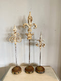 3 Fleur De Lis Architectural Jewelry Stands