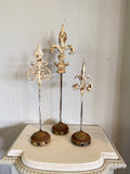 3 Fleur De Lis Architectural Jewelry Stands