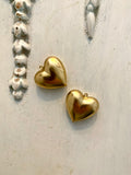 Puff hearts 1 piece either Gold or Patina black