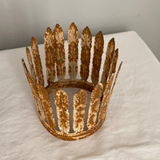 Metal crown,tall leaf feather crown for statues,busts and mannequins (3")