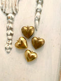 Puff hearts 1 piece either Gold or Patina black