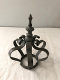 Wrought Iron Crown with finial on top