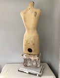 Antique Mannequin dress form with antique plaster corbel base