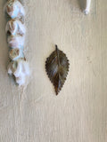 Metal leaves, 4 patina leaves, decorative leaves, crown leaf parts