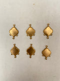 Jewelry connectors in gold 6 pieces