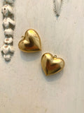 Puff hearts 1 piece either Gold or Patina black