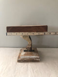 Vintage claw foot stand,1 ball claw foot with barn wood,bathtub feet