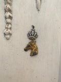 Horse and rhinestone crown with jump ring on top