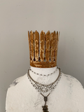 Metal crown,tall leaf feather crown for statues,busts and mannequins (3 3/4")
