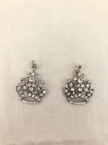 Rhinestone crowns with jump ring on top,2 pieces