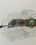 Rhinestone bracelet, embellished rhinestones and a mary pendant