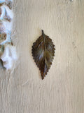 Metal leaves, 4 patina leaves, decorative leaves, crown leaf parts