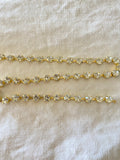 Rhinestone chain, 6mm rhinestone chain by the foot, crystal chain, stones on a chain