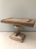 Vintage claw foot stand,1 ball claw foot with barn wood,bathtub feet