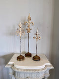 3 Fleur De Lis Architectural Jewelry Stands