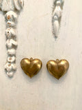 Puff hearts 1 piece either Gold or Patina black