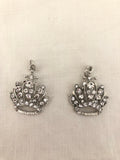 Rhinestone crowns with jump ring on top,2 pieces