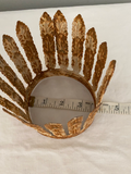 Metal crown,tall leaf feather crown for statues,busts and mannequins (3 3/4")