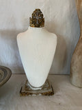 Jewelry Bust on barn wood base with beautiful crown