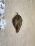 Metal leaves, 4 patina leaves, decorative leaves, crown leaf parts