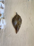 Metal leaves, 4 patina leaves, decorative leaves, crown leaf parts