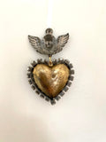 Rhinestone puff heart with cherub