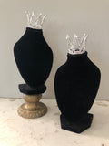 Small rhinestone crowns, 2 rhinestone crown pair, silver rhinestone crown, ornate crown,ornamental crown,king crown,doll crown
