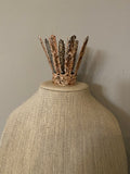 Metal crowns, set of 3 leaf feather metal crowns