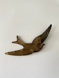 1 raw brass swallow metal bird finding