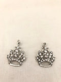 Rhinestone crowns with jump ring on top,2 pieces