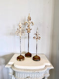 3 Fleur De Lis Architectural Jewelry Stands