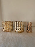 Metal crowns, set of 3 leaf feather metal crowns