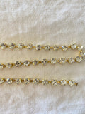 Rhinestone chain, 6mm rhinestone chain by the foot, crystal chain, stones on a chain