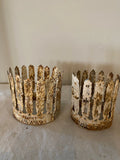 Metal crowns, set of 3 leaf feather metal crowns