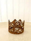 Lace crown, 3” medium metal  lace crown