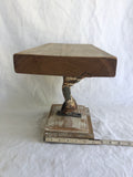 Vintage claw foot stand,1 ball claw foot with barn wood,bathtub feet, orange and red brown rusted claw