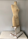Antique Mannequin dress form with antique plaster corbel base