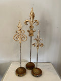 3 Fleur De Lis Architectural Jewelry Stands